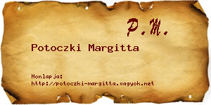 Potoczki Margitta névjegykártya